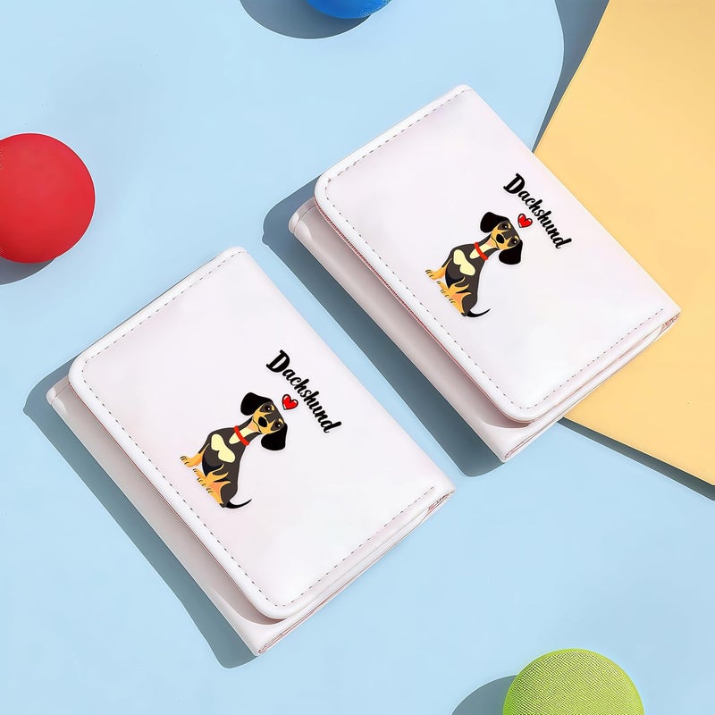 BJDAMAI Dachshund Wallet For Teens Kids Girls Age 6,7,8,9,10,11,12, Small Slim Thin Mini Compact Women Wallet, Animal Lovers Gifts Stuff, Cash Card Coin Pocket Window For Female! - Image 5